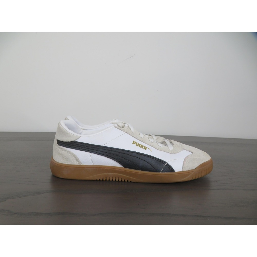 Puma Club 5v5 Shoes Womens 9 White Black Walking Sneakers 398670-02 Athletic